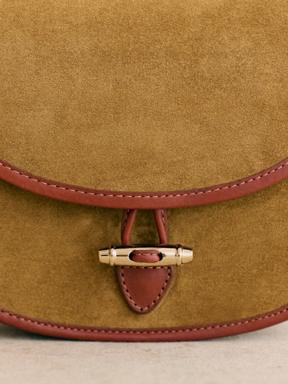 NWT Sézane Claude Vintage Bag in Multi Taupe - Picture 4 of 10